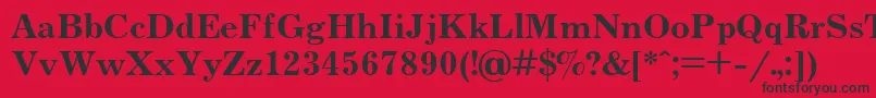 JournalBoldCyrillic Font – Black Fonts on Red Background