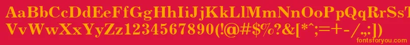 Шрифт JournalBoldCyrillic – оранжевые шрифты на красном фоне