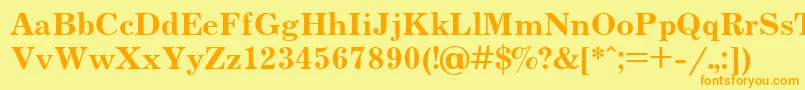 JournalBoldCyrillic Font – Orange Fonts on Yellow Background