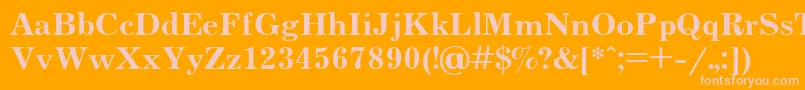 JournalBoldCyrillic Font – Pink Fonts on Orange Background