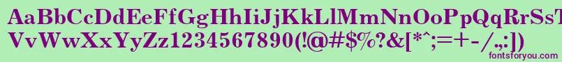 JournalBoldCyrillic Font – Purple Fonts on Green Background