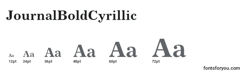 Größen der Schriftart JournalBoldCyrillic