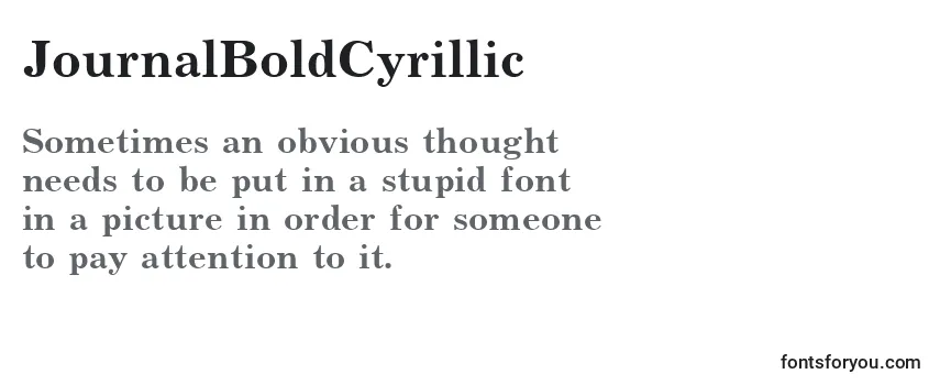 JournalBoldCyrillic Font