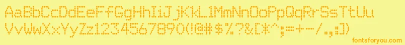 Matricha Font – Orange Fonts on Yellow Background