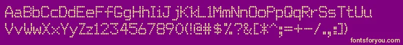 Matricha Font – Yellow Fonts on Purple Background