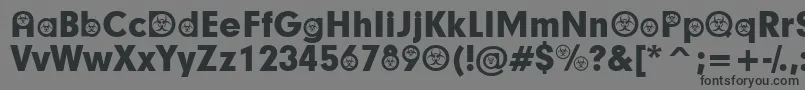 BiohazardParticipants Font – Black Fonts on Gray Background