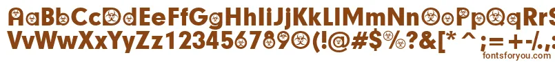 BiohazardParticipants Font – Brown Fonts on White Background