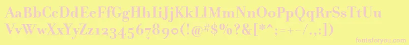 FilosofiaCyrBold Font – Pink Fonts on Yellow Background