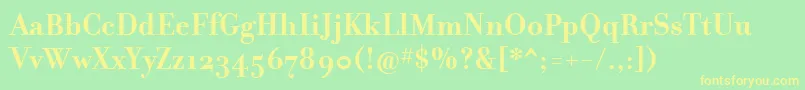 FilosofiaCyrBold Font – Yellow Fonts on Green Background