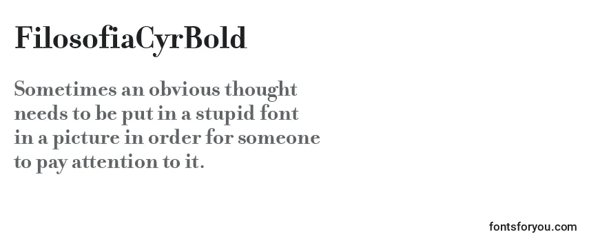 Review of the FilosofiaCyrBold Font