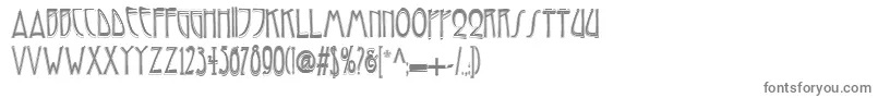 フォントReynold Contour – 白い背景に灰色の文字