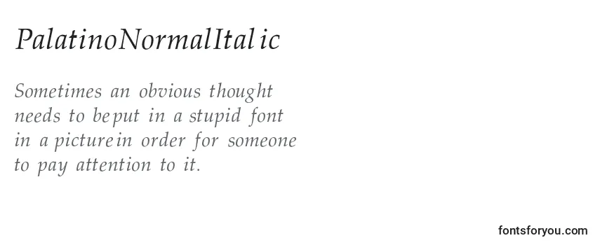PalatinoNormalItalic Font