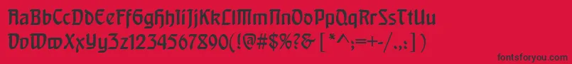 Behrensschrift Font – Black Fonts on Red Background