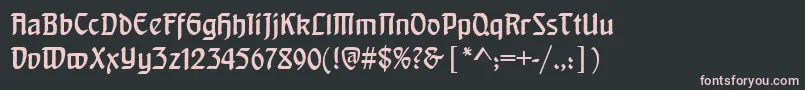 Behrensschrift Font – Pink Fonts on Black Background