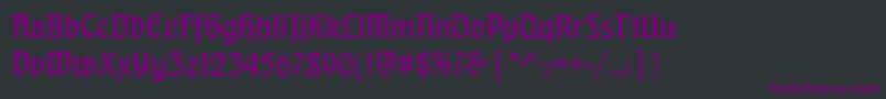 Шрифт Behrensschrift – фиолетовые шрифты на чёрном фоне