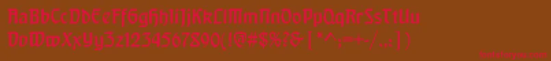 Behrensschrift Font – Red Fonts on Brown Background