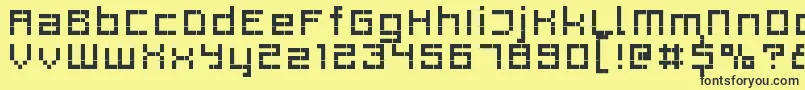 Rittswoodprofile6Regular Font – Black Fonts on Yellow Background