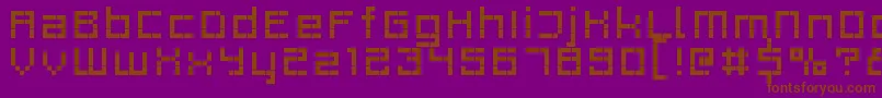 Шрифт Rittswoodprofile6Regular – коричневые шрифты на фиолетовом фоне