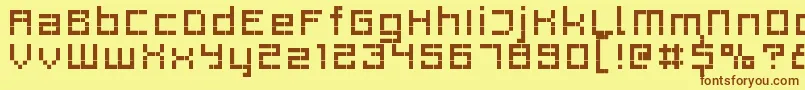 Rittswoodprofile6Regular Font – Brown Fonts on Yellow Background