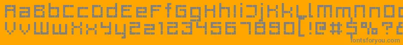 Rittswoodprofile6Regular Font – Gray Fonts on Orange Background
