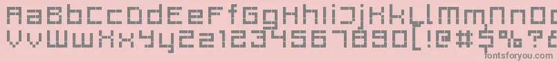 Fonte Rittswoodprofile6Regular – fontes cinzas em um fundo rosa