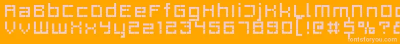 Rittswoodprofile6Regular Font – Pink Fonts on Orange Background
