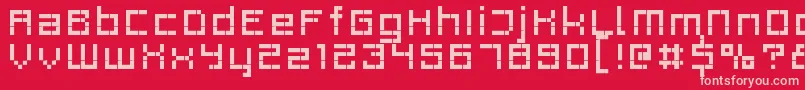 Rittswoodprofile6Regular Font – Pink Fonts on Red Background