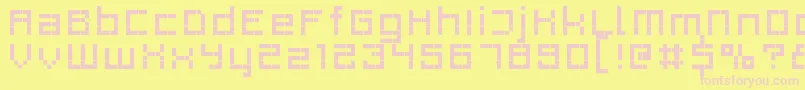 Rittswoodprofile6Regular-Schriftart – Rosa Schriften auf gelbem Hintergrund