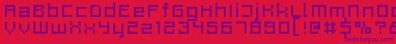 Rittswoodprofile6Regular Font – Purple Fonts on Red Background