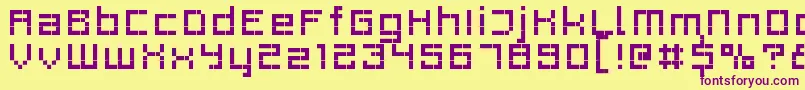 Rittswoodprofile6Regular Font – Purple Fonts on Yellow Background