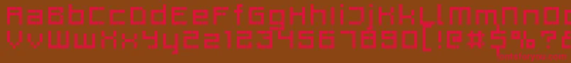 Rittswoodprofile6Regular Font – Red Fonts on Brown Background