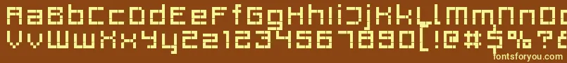 Rittswoodprofile6Regular Font – Yellow Fonts on Brown Background