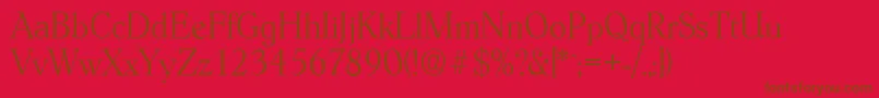 HobokenserialXlightRegular Font – Brown Fonts on Red Background