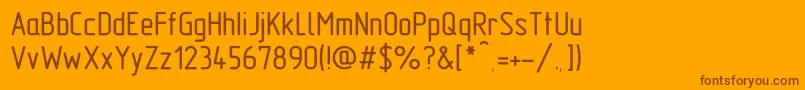 Police GostTypeABold – polices brunes sur fond orange