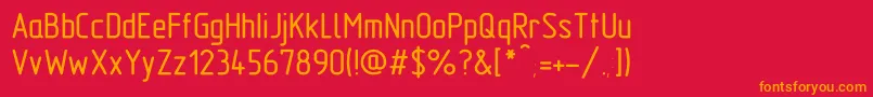 GostTypeABold Font – Orange Fonts on Red Background