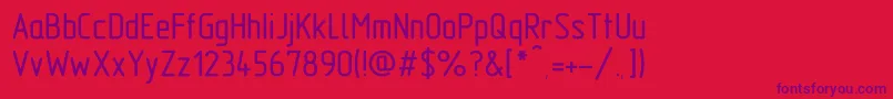 フォントGostTypeABold – 赤い背景に紫のフォント