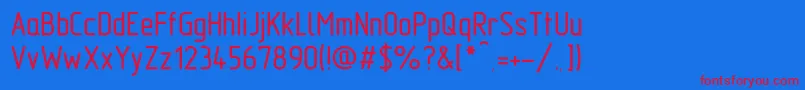 En savoir plus sur la police GostTypeABold Police GostTypeABold – polices rouges sur fond bleu