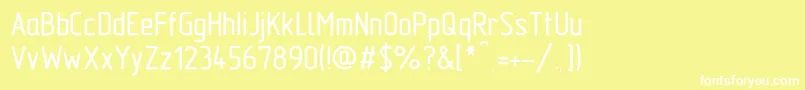 Fonte GostTypeABold – fontes brancas em um fundo amarelo