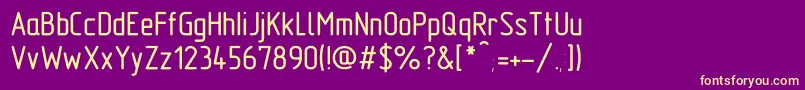 GostTypeABold Font – Yellow Fonts on Purple Background