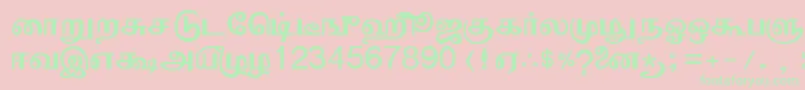 ValaiSri Font – Green Fonts on Pink Background