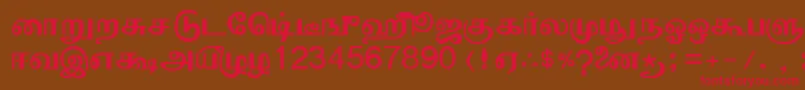 ValaiSri Font – Red Fonts on Brown Background