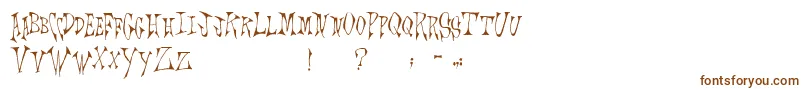 Scrawlings-fontti – ruskeat fontit valkoisella taustalla