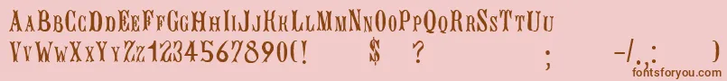 BujardetfreresRegular Font – Brown Fonts on Pink Background
