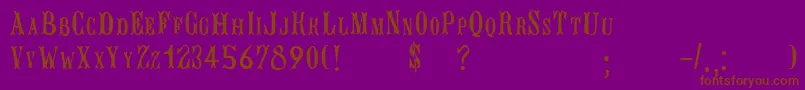 BujardetfreresRegular Font – Brown Fonts on Purple Background