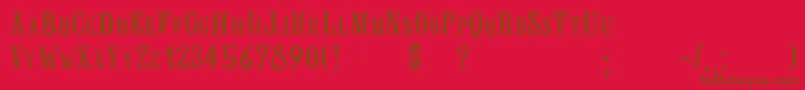 BujardetfreresRegular Font – Brown Fonts on Red Background