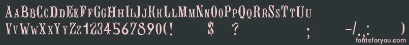 BujardetfreresRegular Font – Pink Fonts on Black Background