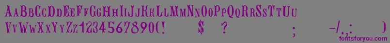 BujardetfreresRegular Font – Purple Fonts on Gray Background