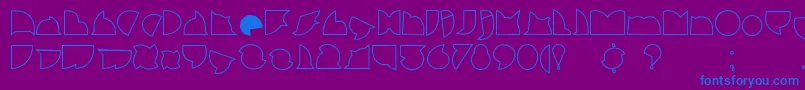 CallejeraFilete Font – Blue Fonts on Purple Background