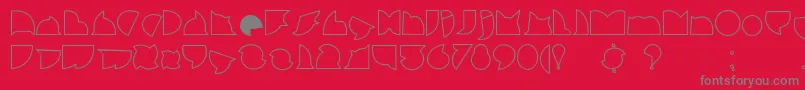 CallejeraFilete Font – Gray Fonts on Red Background