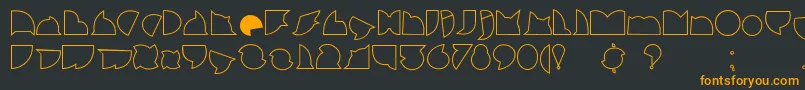 Шрифт CallejeraFilete – оранжевые шрифты на чёрном фоне